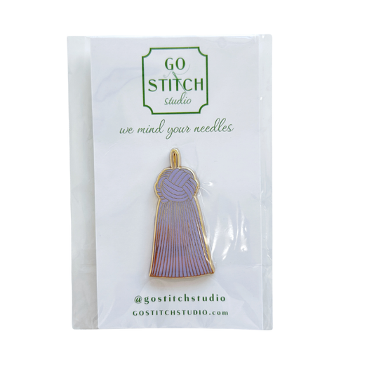 Lavender French Knot Tassel Needle Minder