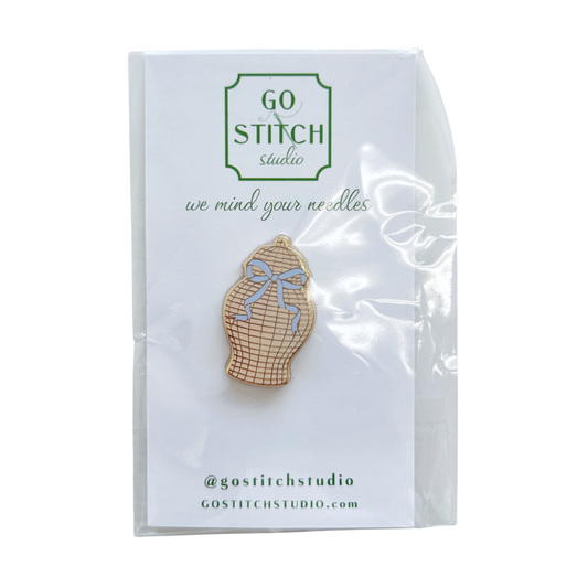 Rattan Ginger Jar Needle Minder