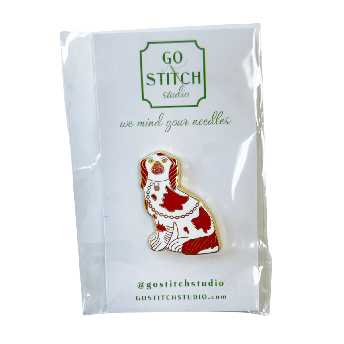 Rust Staffordshire Dog Needle Minder – Mimi's Needlepoint