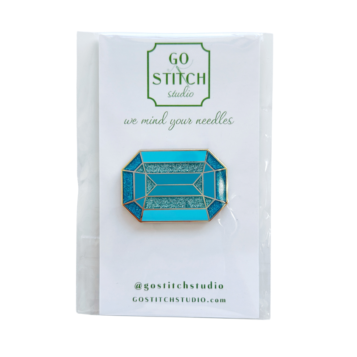 Roosevelt Inspired Aquamarine Needle Minder