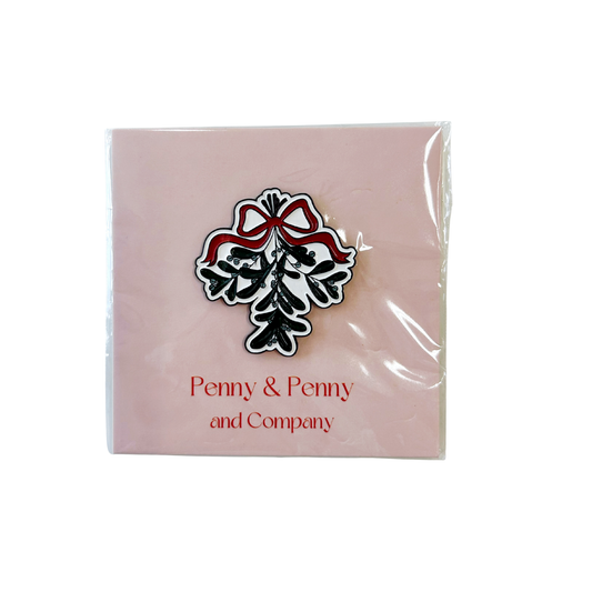 Red Bow Mistletoe Needle Minder