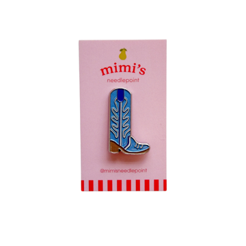 Blue Cowboy Boot Needleminder