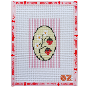 Strawberry Striped Oval