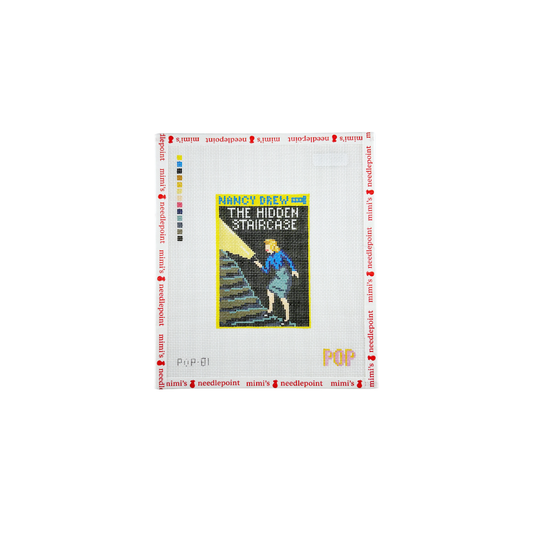 Retro Mystery Book Canvas - Hidden Staircase