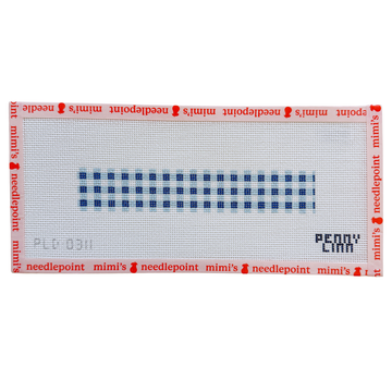 Large Gingham Key Fob - Blue