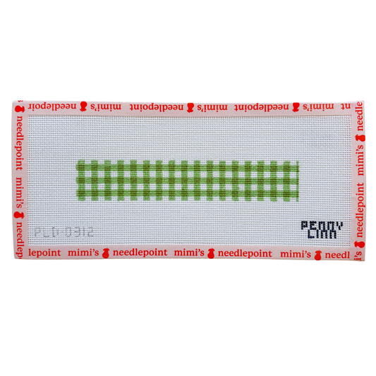 Large Gingham Key Fob - Green