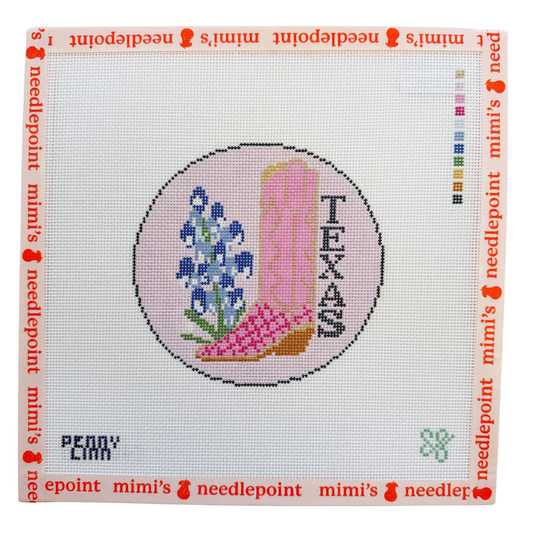 Pink Texas Bluebonnet Round
