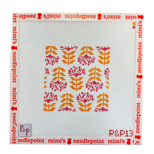 Blocked Begonia Coaster