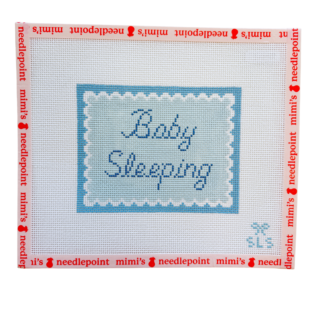 Baby Sleeping Blue Scallops