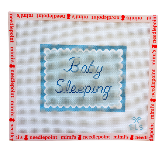 Baby Sleeping Blue Scallops