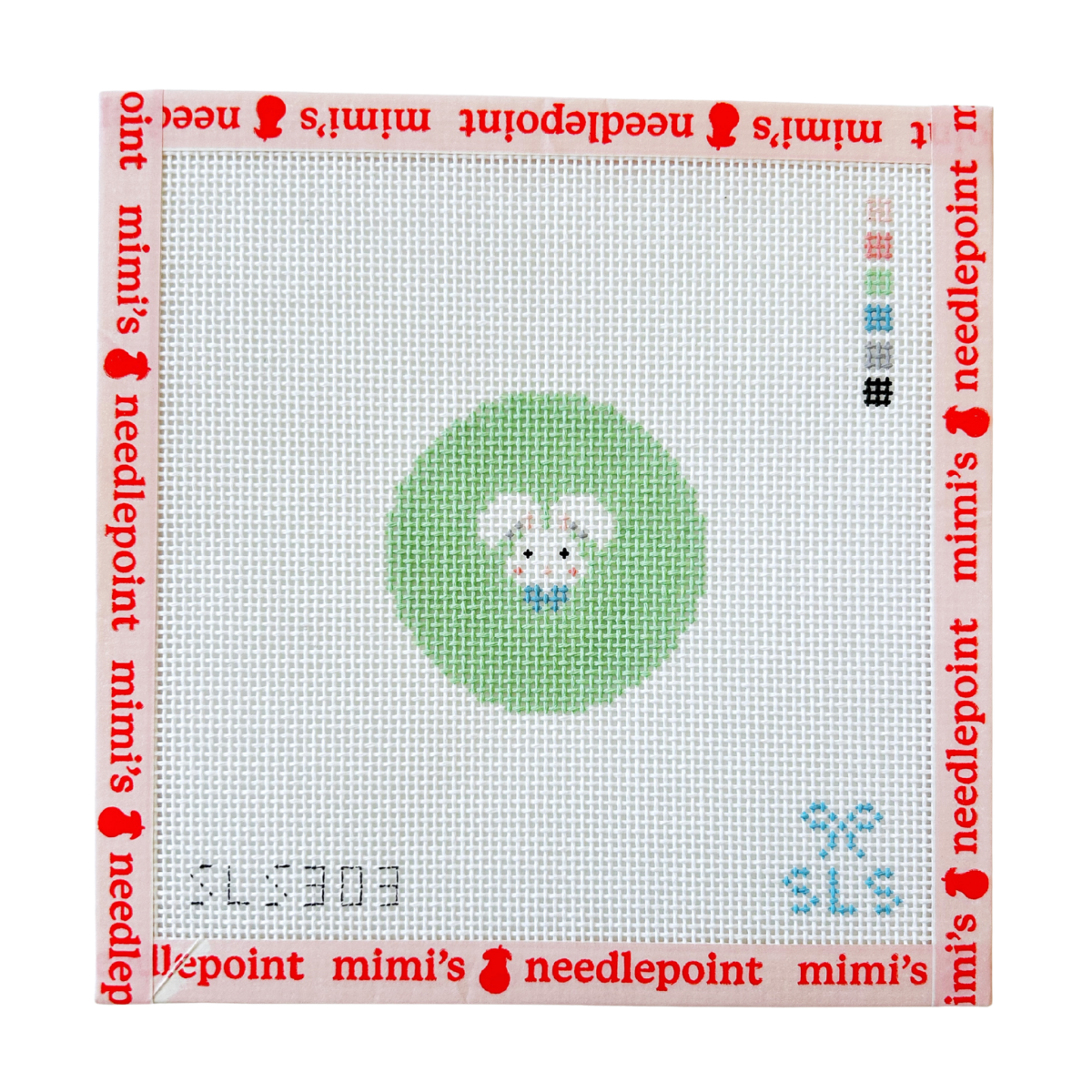 Mini Rabbit Round – Mimi's Needlepoint