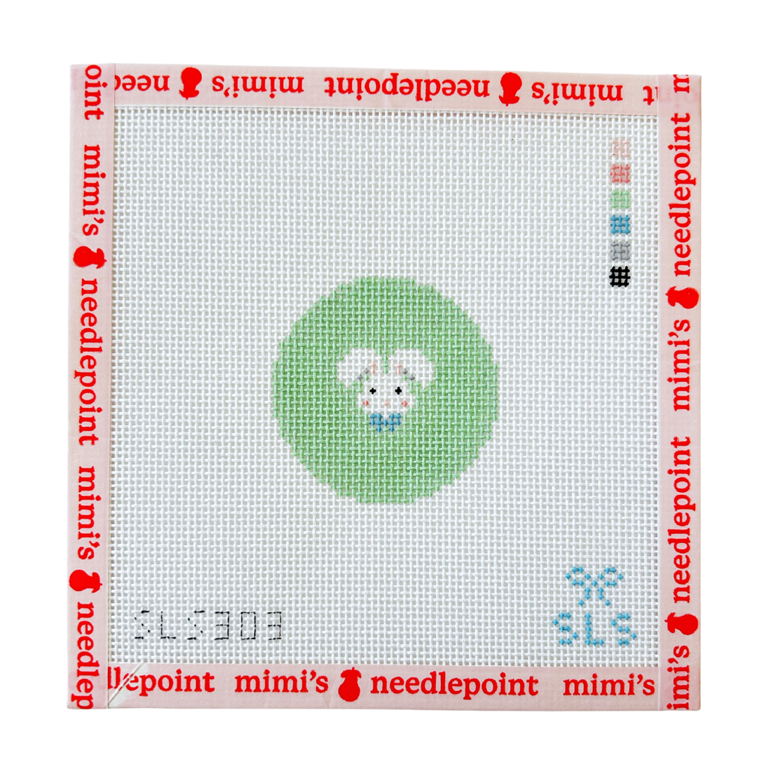 Mini Rabbit Round – Mimi's Needlepoint