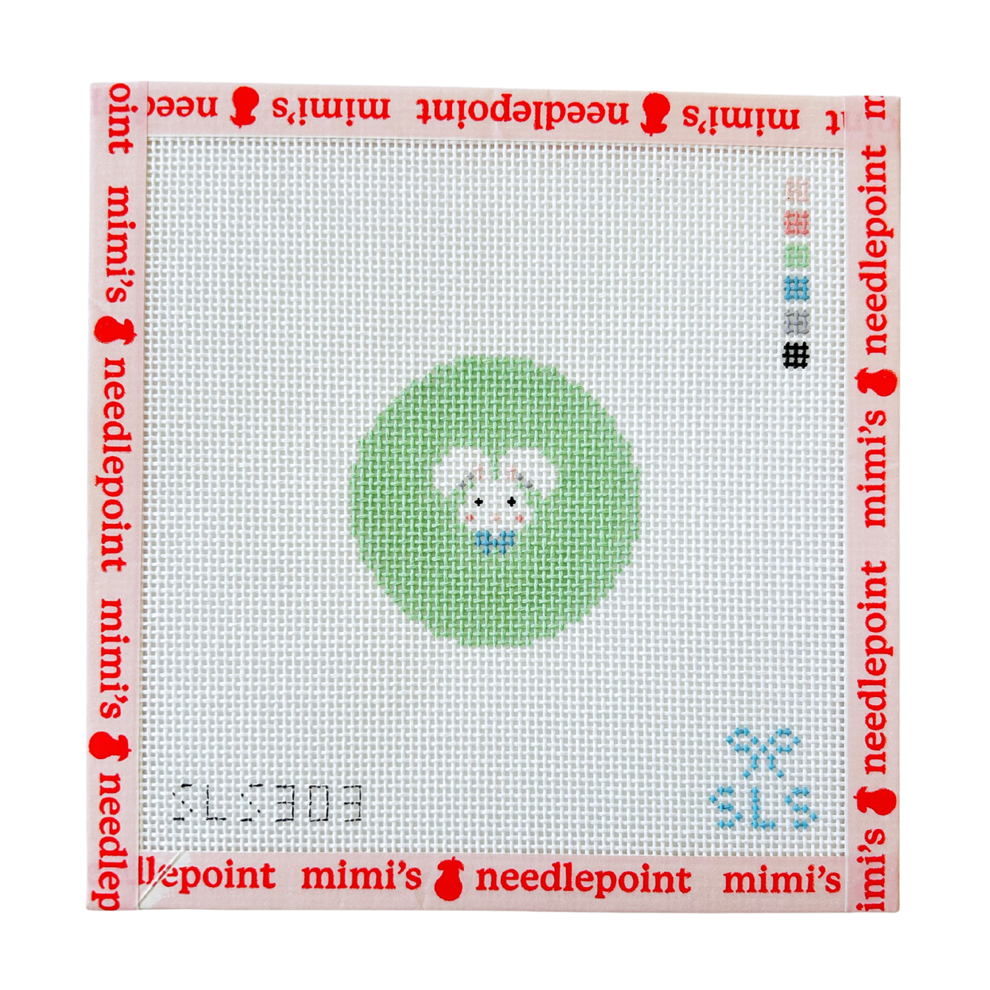 Mini Rabbit Round – Mimi's Needlepoint