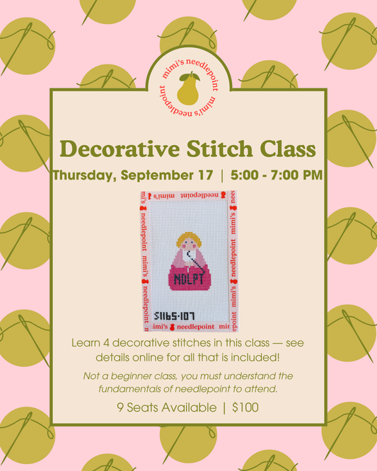 Decorative Stitch Class | September 17