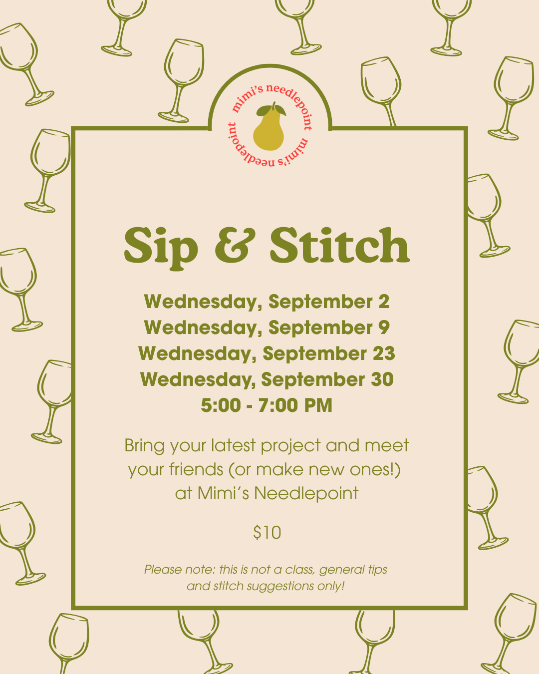 Sip & Stitch | September 2026
