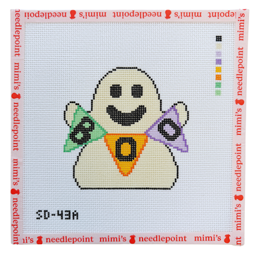 Ghost with Multi-Color Boo Flag Sign - 13 Mesh