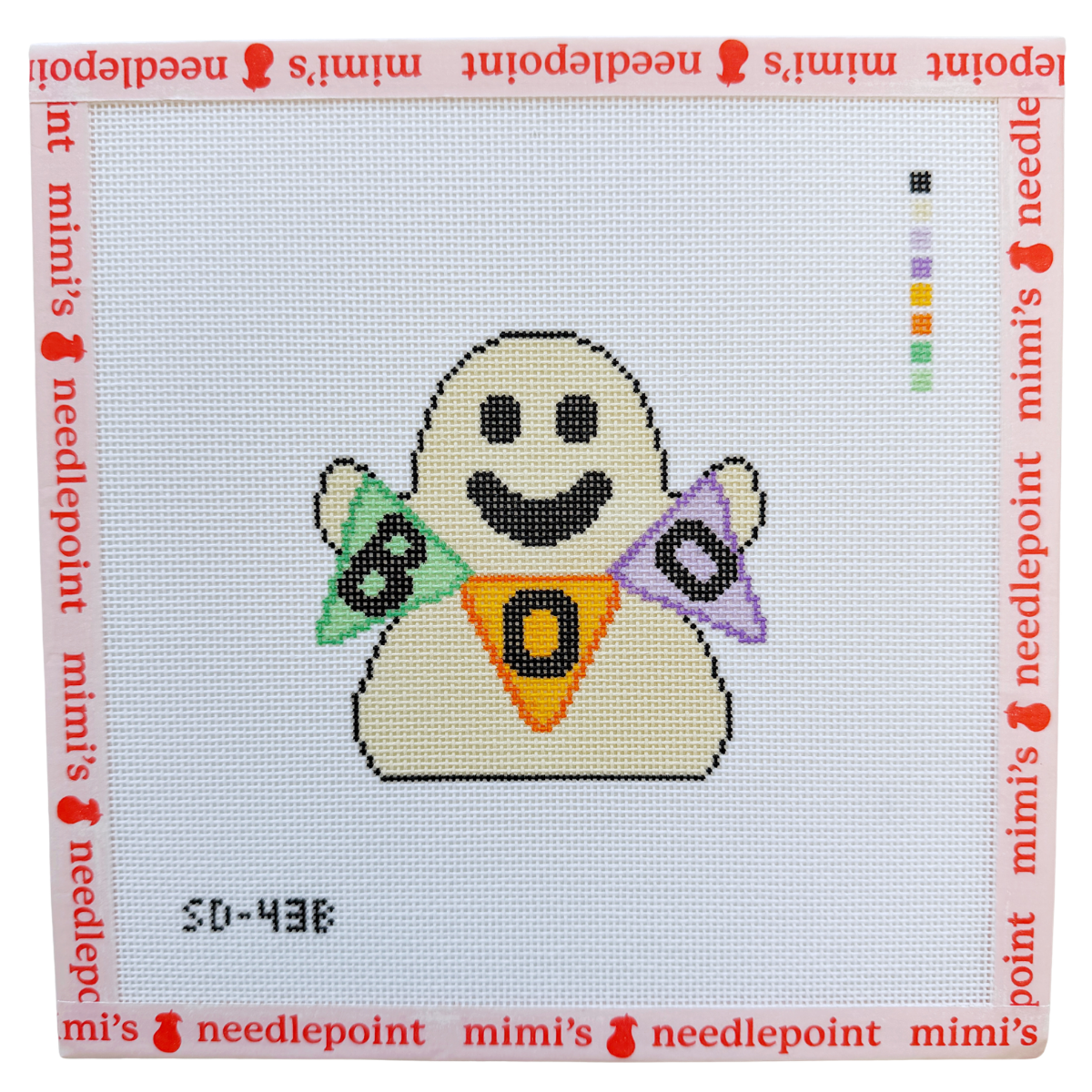 Ghost with Multi-Color Boo Flag Sign - 18 Mesh