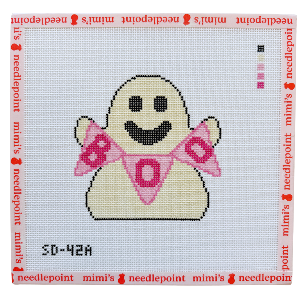 Ghost with Pink Boo Flag Sign - 13 Mesh