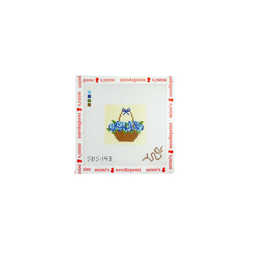 Blue Mini Hydrangea Basket