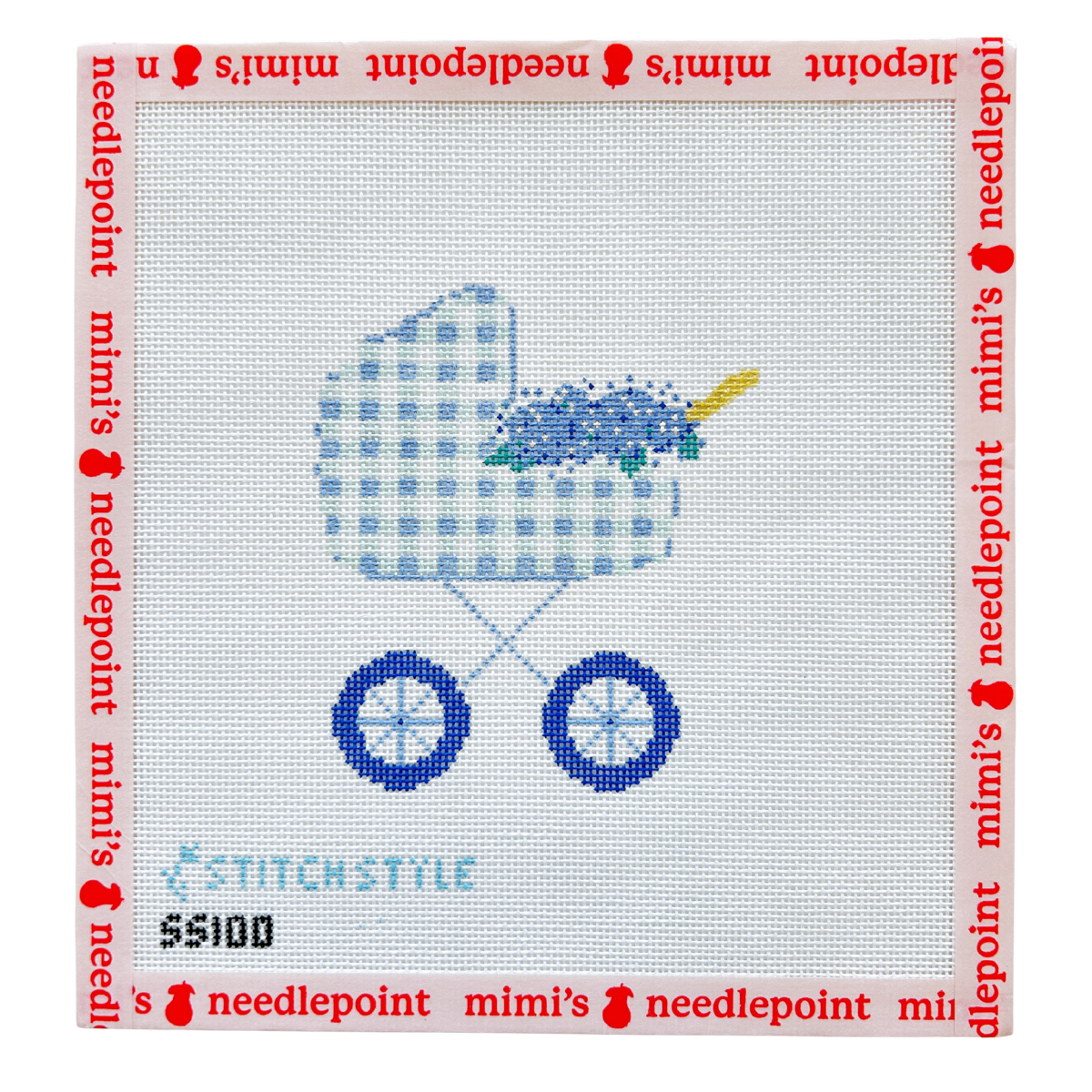 Blue Baby Carriage with Stitch Guide