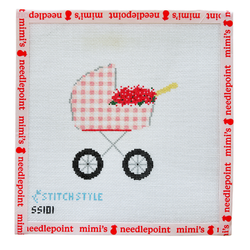 Pink Baby Carriage with Stitch Guide