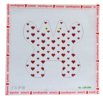 Large 3D Red Hearts Frog