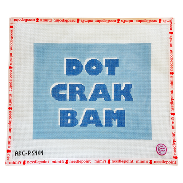 Dot Crack Bam Mahjong Tile Pouch Blue