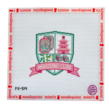 Mahjong Club Crest (Pink & Green)