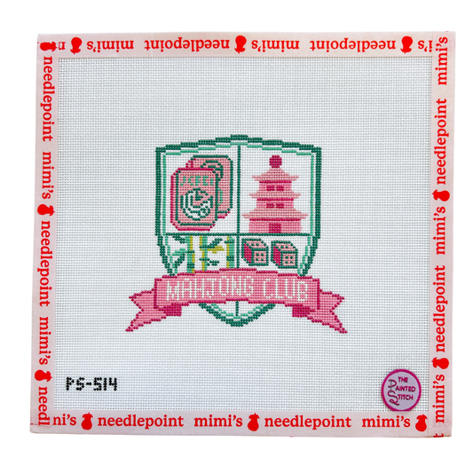 Mahjong Club Crest (Pink & Green)