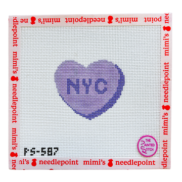 NYC Conversation Heart (Purple)