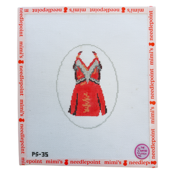 NYC Christmas Red Dress Costume Oval