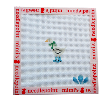 Mini Duck in Rainboots Green & Blue