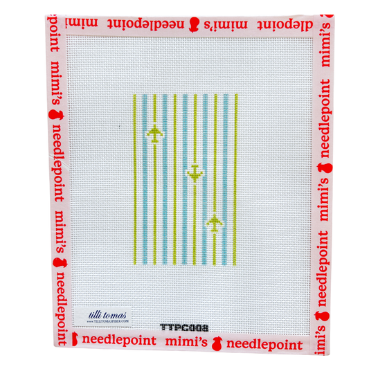 Airplanes with Green and Aqua Stripes