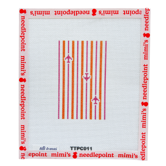 Airplanes with Pink and Orange Stripes