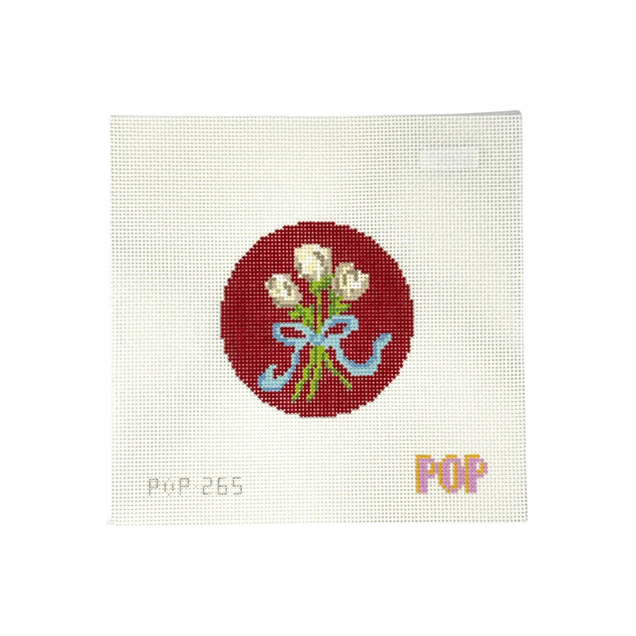 Floral Bouquet Round - Red- Trunk Show