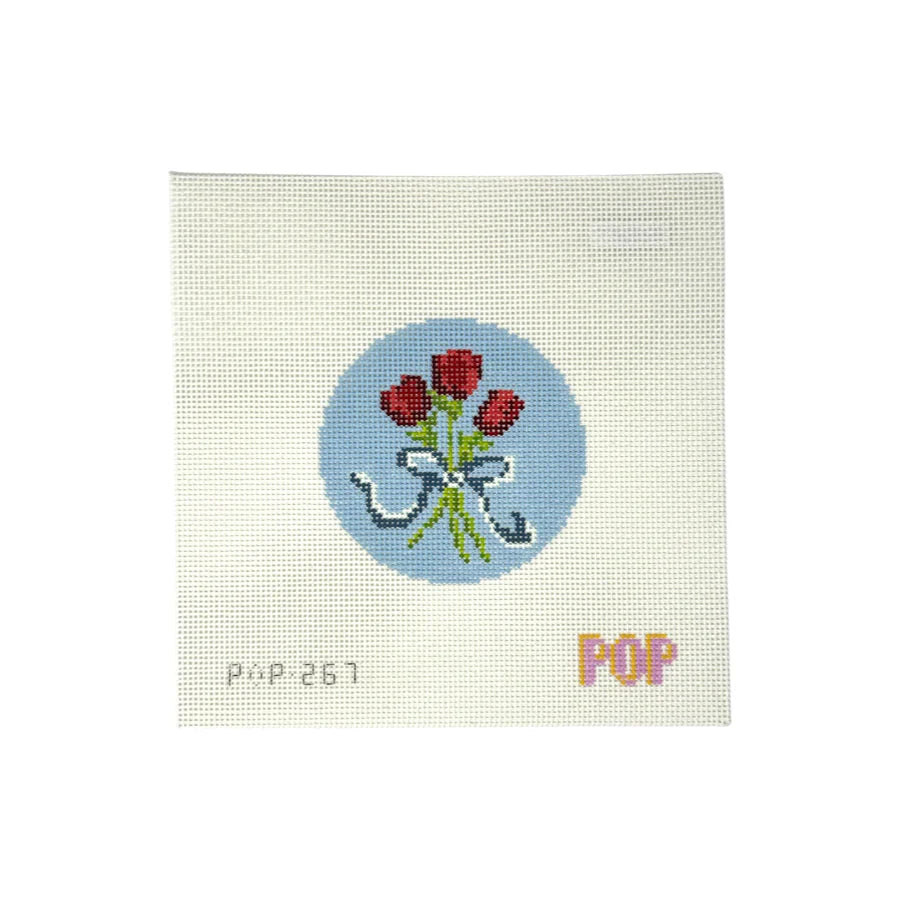 Floral Bouquet Round - French Blue- Trunk Show