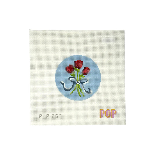Floral Bouquet Round - French Blue- Trunk Show