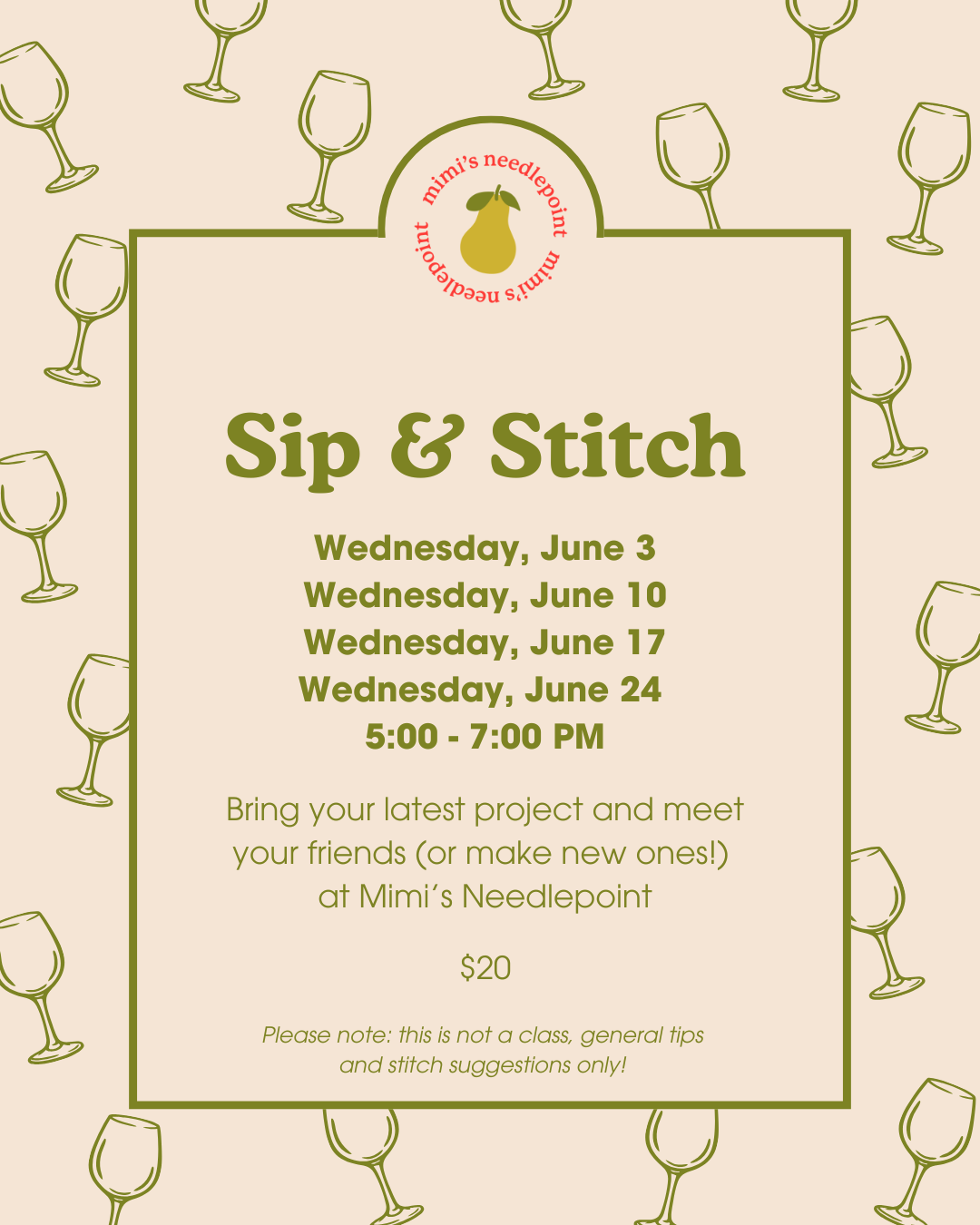 Sip & Stitch | June 2026